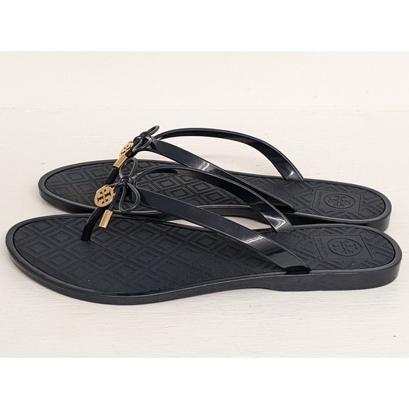 Tory Burch Black Bow Sandals - Picture 5 of 8